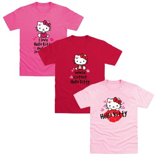 Hello Kitty Childrens/Kids T-Shirt (Pack of 3)