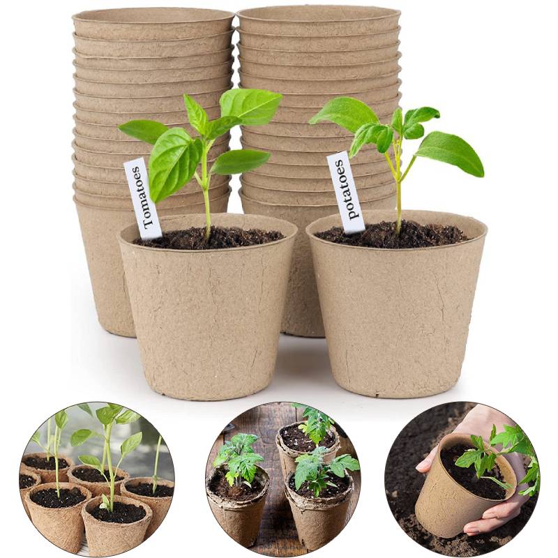 Seedling Nursery Cups Eco-Friendly Growing Pot Tray Planter Paper Grow Plant Starter Flower Herb Biodegradable Garden Tools