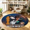 Round Rug Custom NameJustin Bieber Pattern Non Slip Carpet Home Floor Decor