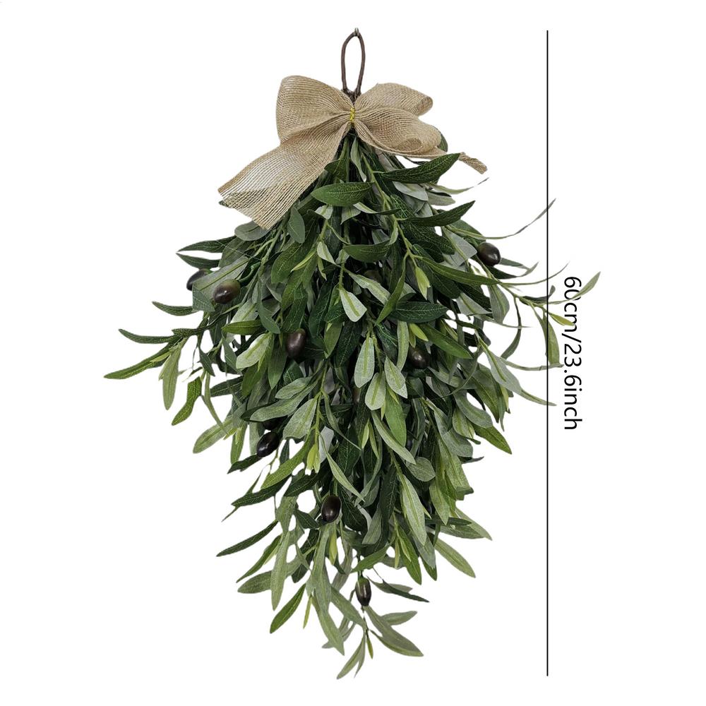 

Artificial Olive Wreath Artificial Plastic Plants fern Vine festival Wreath Wedding Home garden Wall Diy Archway Decoration зелений