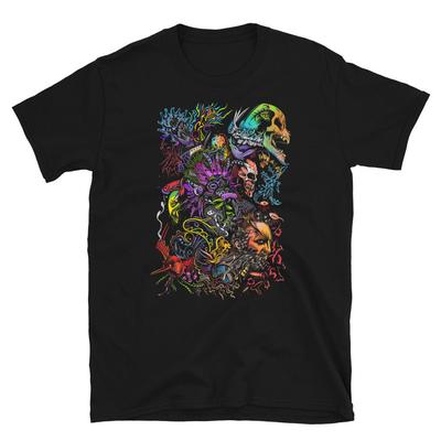 Vibrant Fantasy Creature T-Shirt - Colorful Graphic Tee - Unique Art Lover Shirt Short-Sleeve Unisex T-Shirt