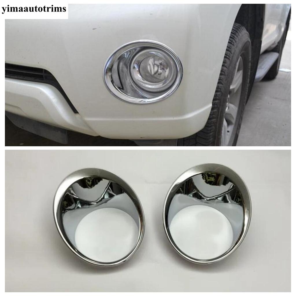 Front Rear Fog Lights Lamps Ring Cover Trim For Toyota Land Cruiser Prado FJ150 2014 - 2017 ABS Chrome Accessories Interior Kit