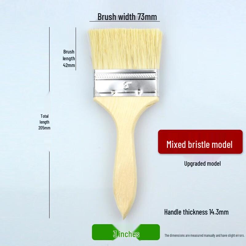 Upgraded 3-inch Mixed Bristle Utility Brush Set (10-Pack)