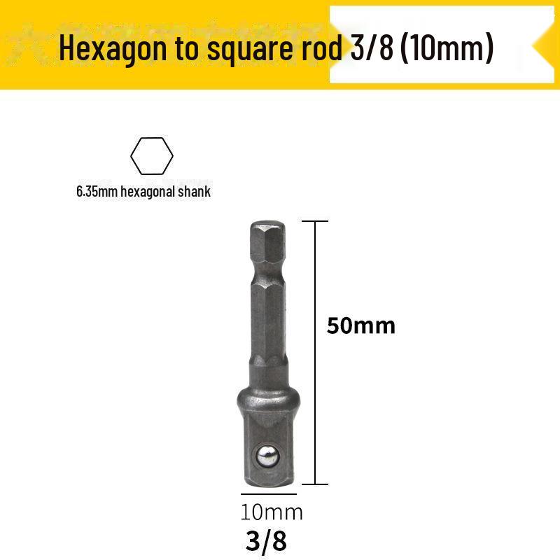 Hexagonal To Square Head Drill Adapter Rod Set - Large, Medium, Small Fly Conversion