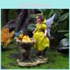 Fairy Princess Resin Miniature With Bird For Home And Party Decorations