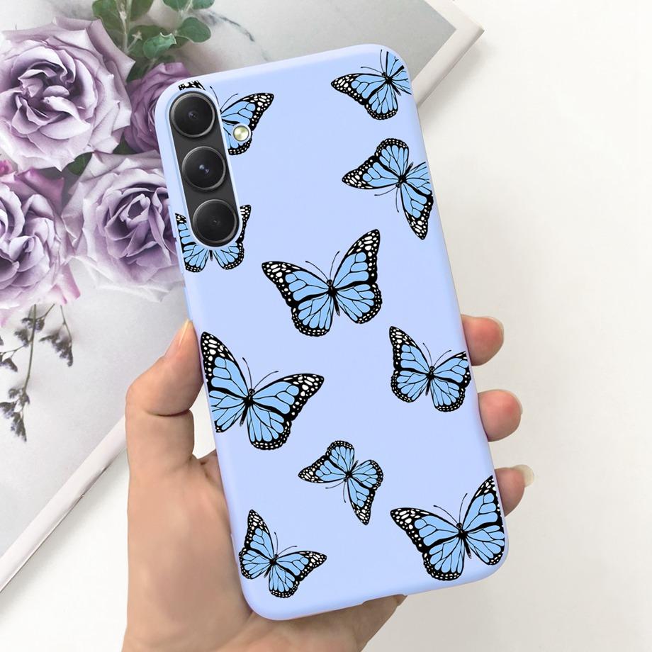 For Funda Samsung Galaxy A55 5G Case Daisy Stylish Painting Soft SIlicone TPU Bumper For Samsung A55 A55 5G GalaxyA55 Coque Etui
