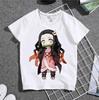 Anime Ghost Blade Kimetsu No Yaiba Potisk Dětské Tričko Letní Volné Krátký Rukáv Bílé Dámské Topy Chlapecké Dívčí Trička Dětské Halenky