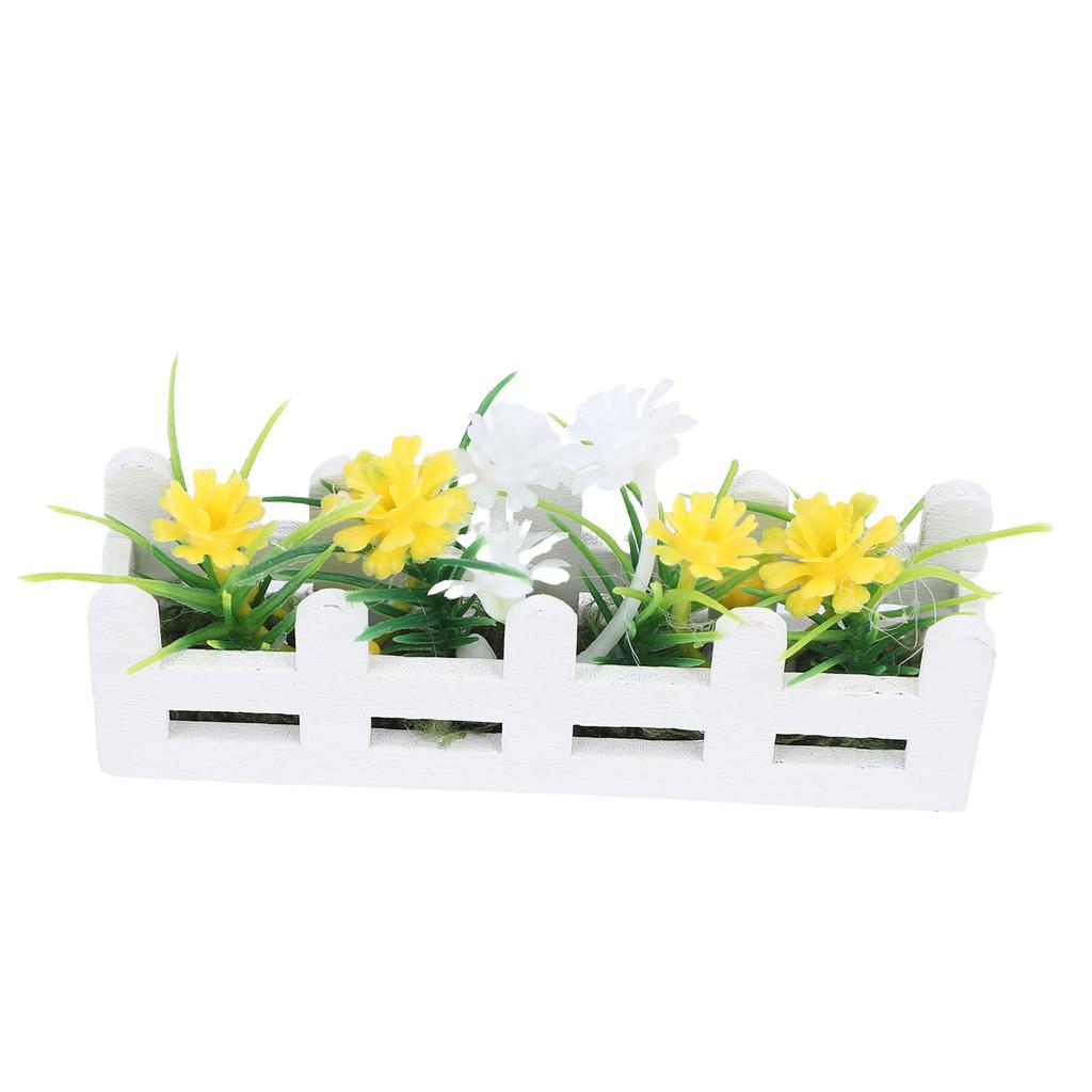 Dollhouse Flower Bed High Simulation Miniature Potted Flower Plant Garden Decoration