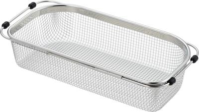 Kanei Kogyo Dish for Made In Shape Sliding Mesh Sink 1686114 Drainer, Large, 3-4 People, Japan, Line, 18-8 Basket,