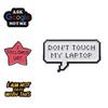 Cartoon Trendy Style Letter Brooch With Geometric Shapes And Finish Colorful