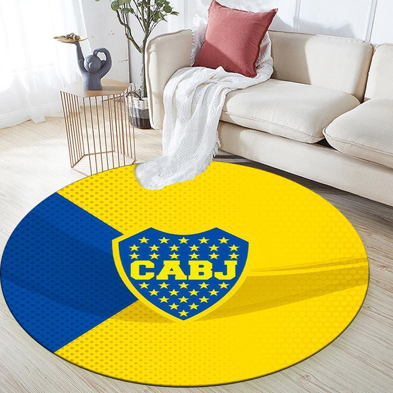 Club Atletico Boca Juniors3 Round Area Rug,Carpet Rug for Living Room Bedroom Sofa Playroom Decor,Non-slip Floor Mat