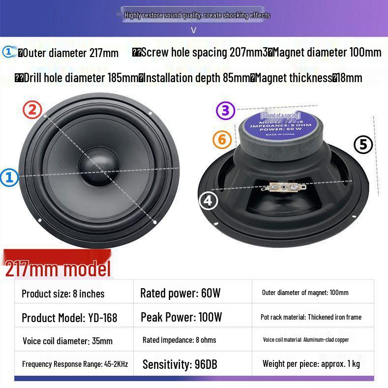 4.5-6 Inch 30W Mid-Range Home Speaker Audio System