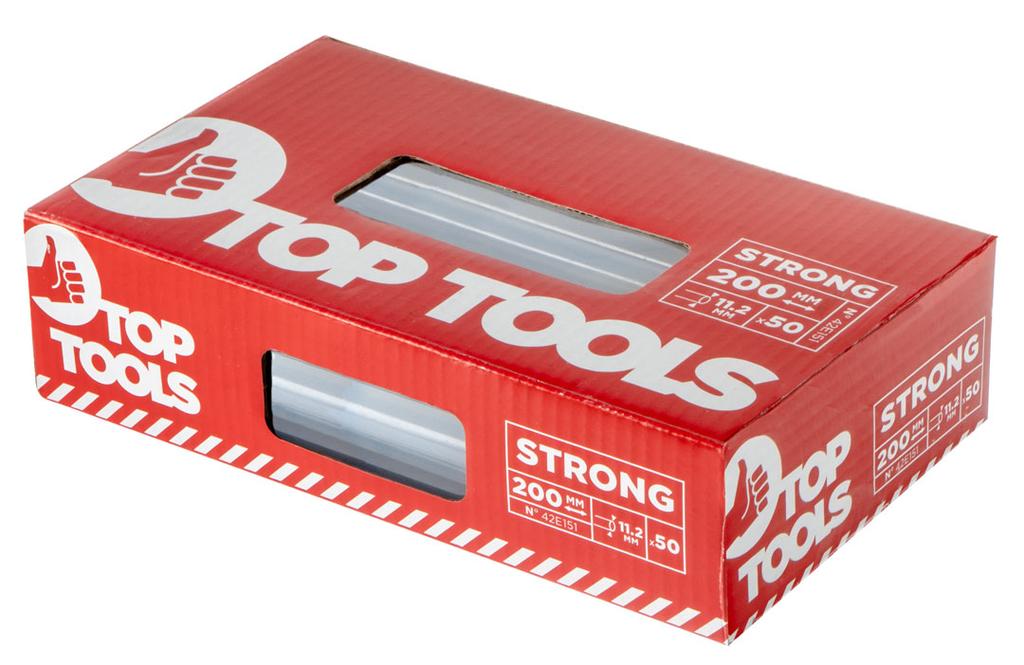 Glue sticks 11 mm, transparent, 50 pcs.