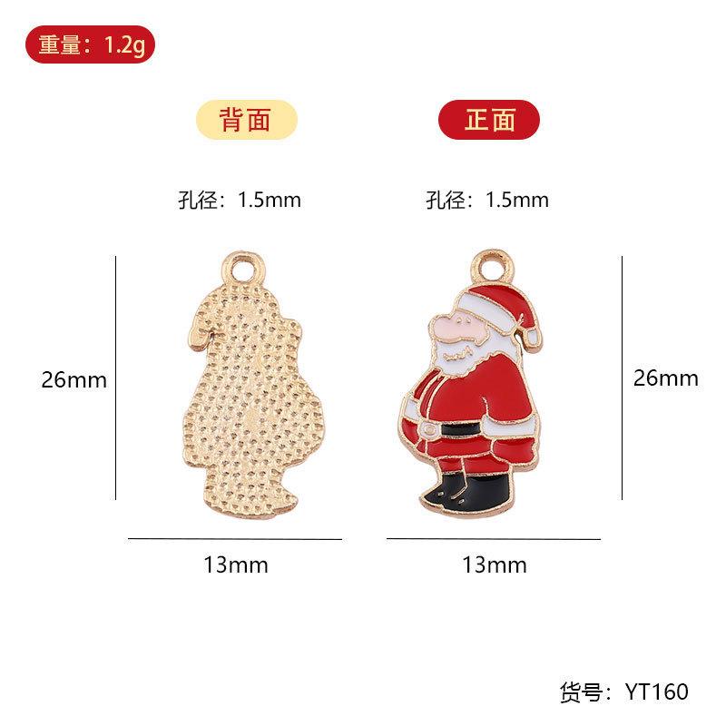 YT zinc alloy oil dripping small pendant, bracelet pendant, Christmas zinc alloy small size pendant