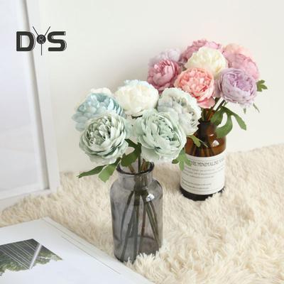 Clear Texture False Tea Rose No Watering Realistic Bridal Bouquet Faux Rose Flower