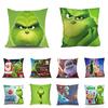 Cozy Grinch 3d Printing Christmas Pillow Case In Super Soft Peach Skin For Festive Sofa Decor