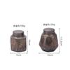 Vintage Ceramic Tea Canister Portable Airtight Candy and Snack Box with Metal Lid Home Storage Jar for Nuts Coffee Beans Herbs