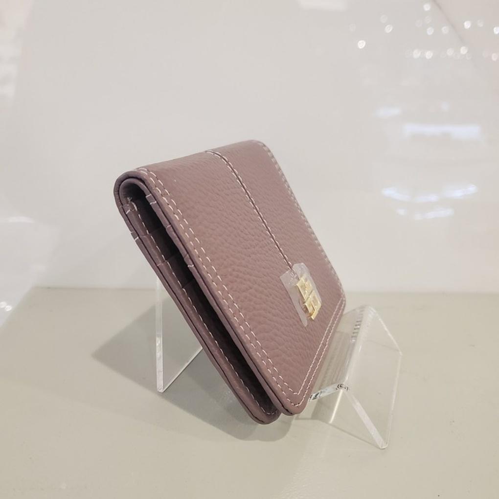 Moncross AWPU8033 Square Women's Stitched Cowhide Leather Bifold Wallet