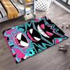 Colorful Cartoon Style Rug with Bold Graffiti Monster Design Artwork Suitable for Use As an Anti-slip for Living Room Bedroom Sofas