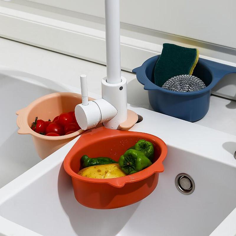 Kitchen Leftover Sink Strainer Sink Cat Shape Drain Basket General Fruit and Vegetable Drain Basket Multifunctional Drain Basket