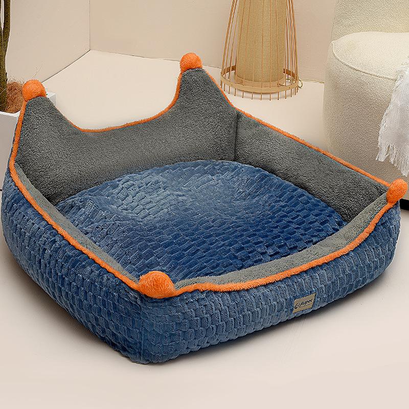 

Новая зимняя будка, съемная и моющаяся, подходит для всех сезонов, будка для средних и крупных собак, товары для животных L: 80 * 65CM