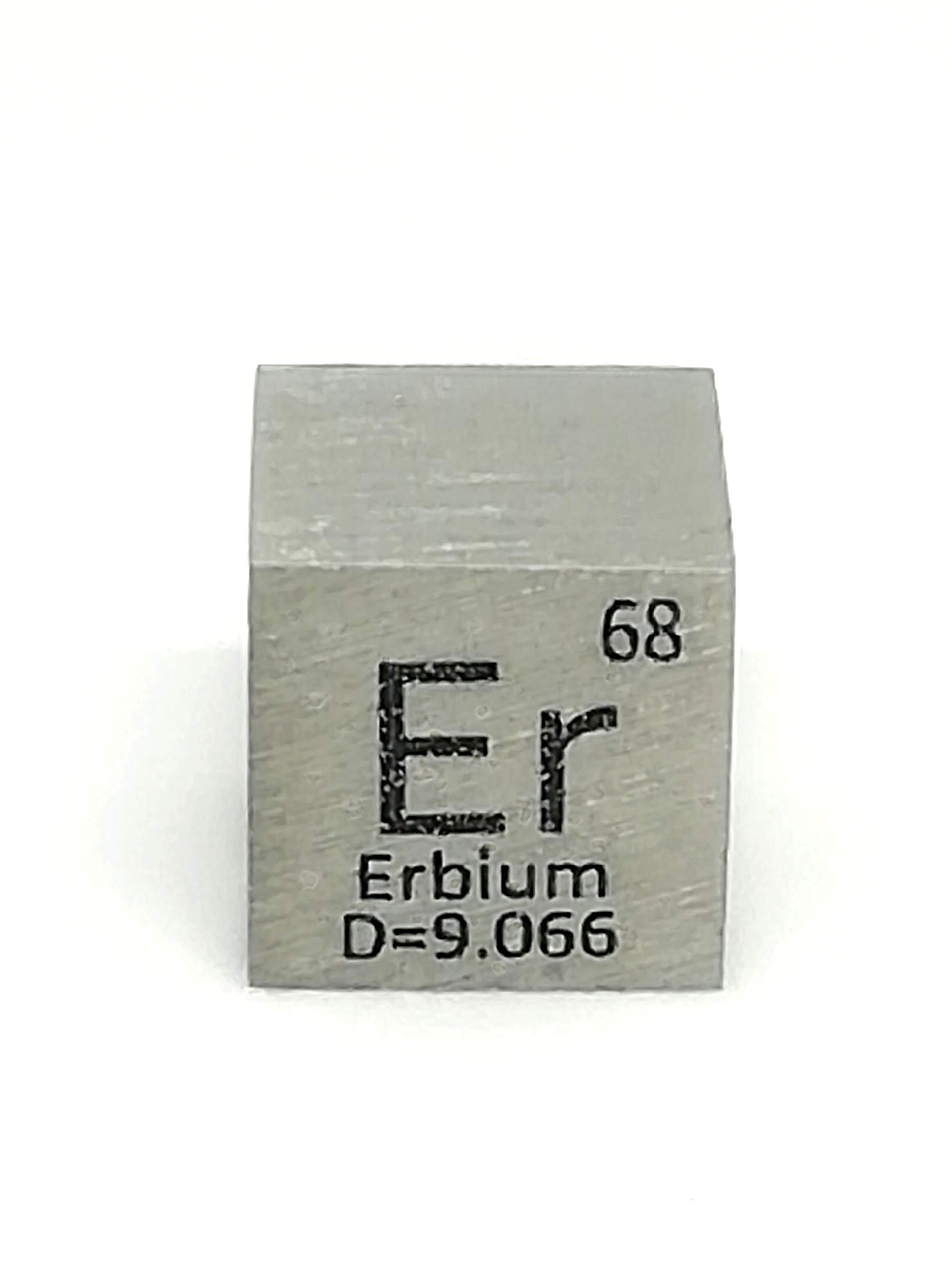 

Elemental Erbium 10mm square type A specimen (Er), cube, marking.