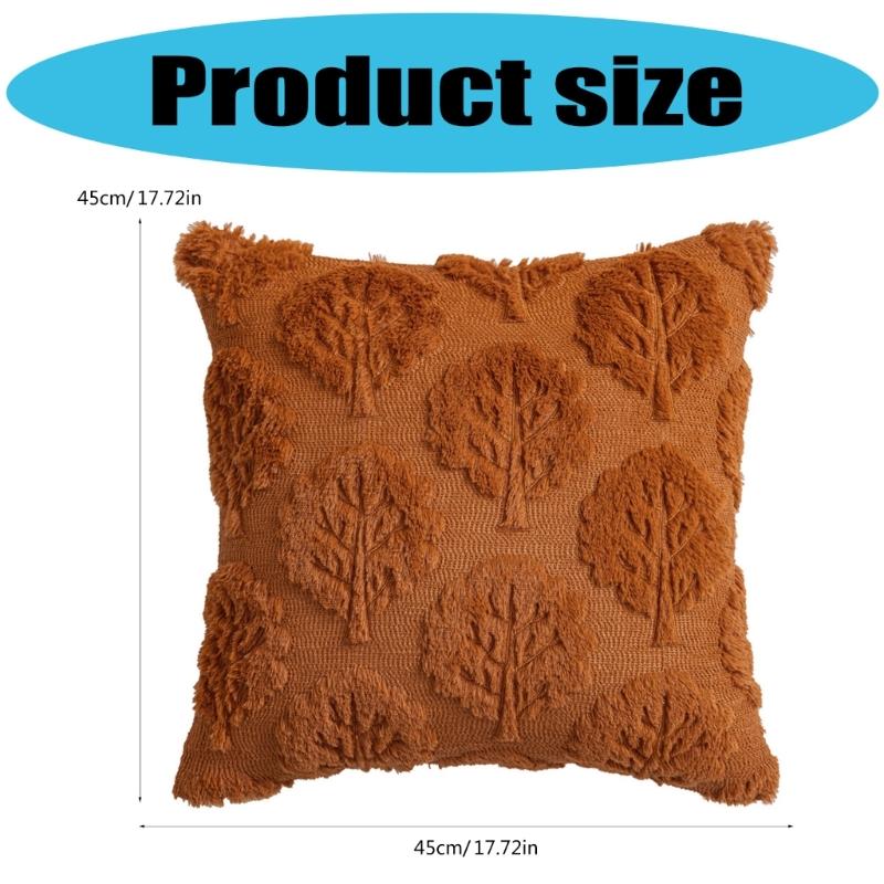 Mykt Dekorativt Putetrekk Bladdesign Moderne Putetrekk 45x45cm Tilpasningsdyktig for Flere Rom