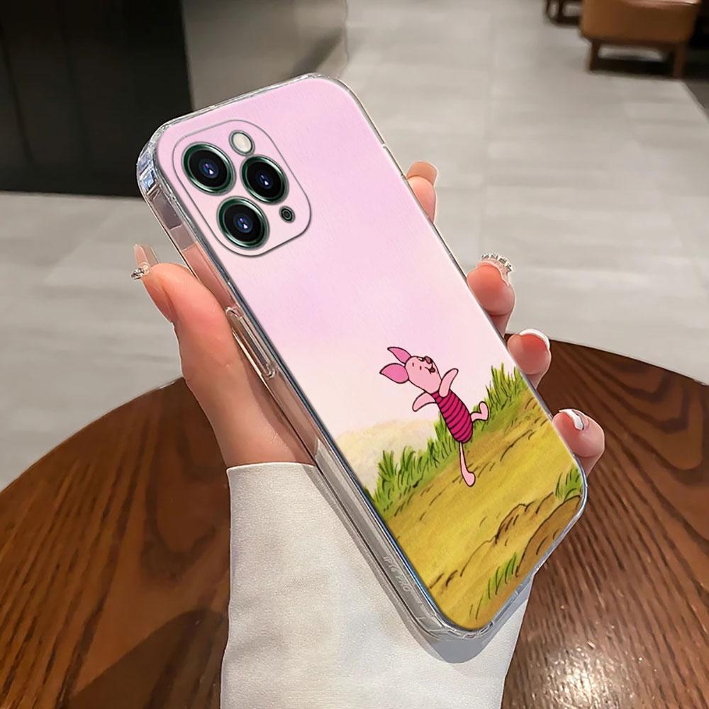 Winnie The Pooh Piglet Tigger Transparent Phone Case For iPhone 17 Pro Max 17E 11 12 13 14 15 16 Pro Max Plus 17 Air 16E 7 Cover
