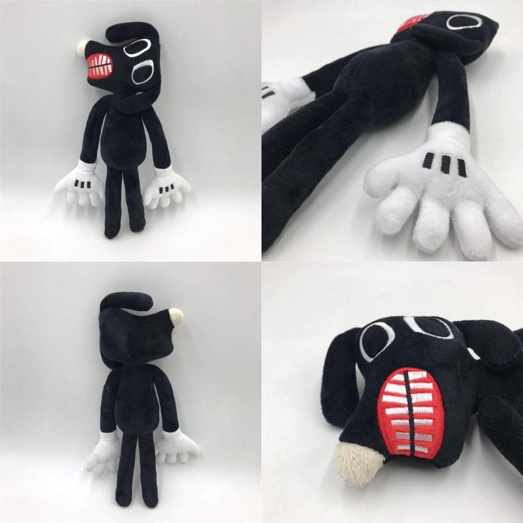 Siren Head Series Black Dog Plush Toy Crooked Neck Horror Stuffed Doll 30cm/11.8inch Height