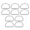 10Pcs 316 Stainless Steel D Rings 3mm Seamless Welding Half Round Rings Surfboard Kayak Accessories 25x18x3MM