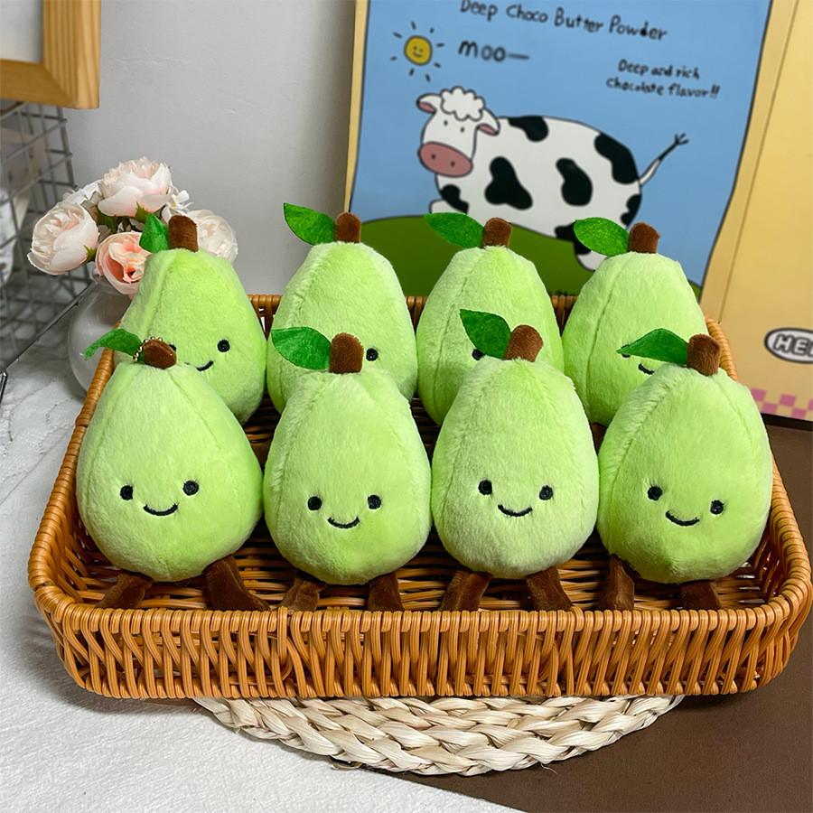 Plush Green Pear Keychain With Soft Stuffed Fruit Doll For Bag Decor And Gifts