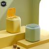 Newest Desktop Portable Trash Can Creative Small Office Press Flip Paper Basket Cute Large Capacity Square Mini Trash Can