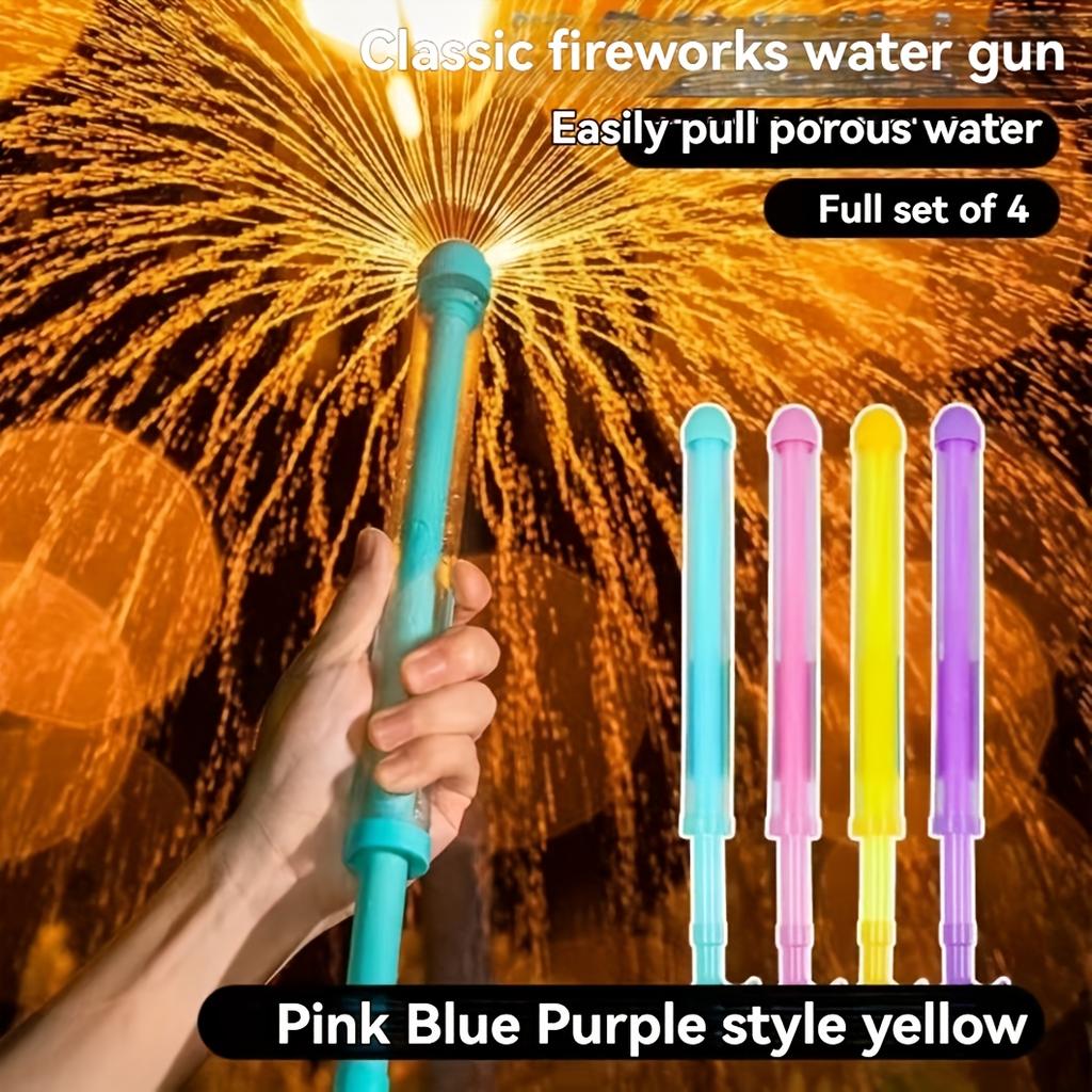 4 Durable Fireworks Water Guns - Pressure Water Guns Suitable for Swimming Pools, Beaches, and Backyard Water Battles