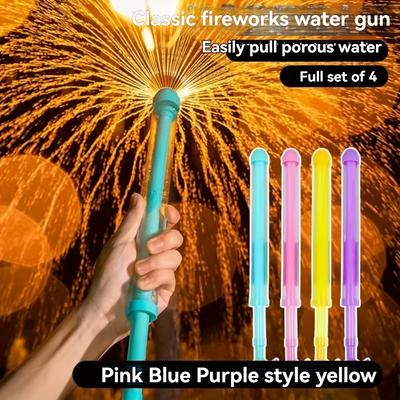 4 Durable Fireworks Water Guns - Pressure Water Guns Suitable for Swimming Pools, Beaches, and Backyard Water Battles