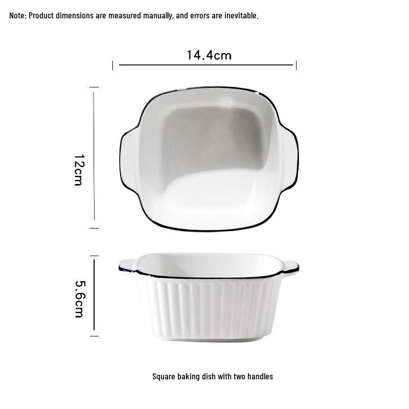 Nordic Style Oven-Safe Ceramic Air Fryer Bowl: Simple Tableware for Baking & Serving