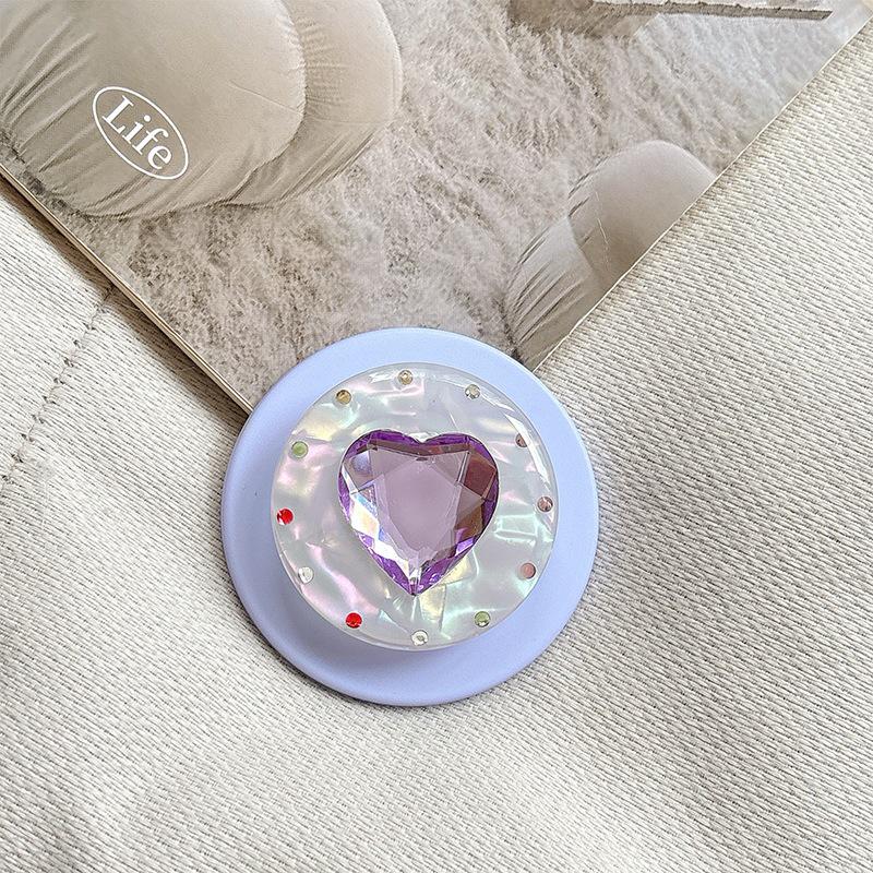 Magnetic Rhinestone Phone Holder with Retractable Airbag for Women
