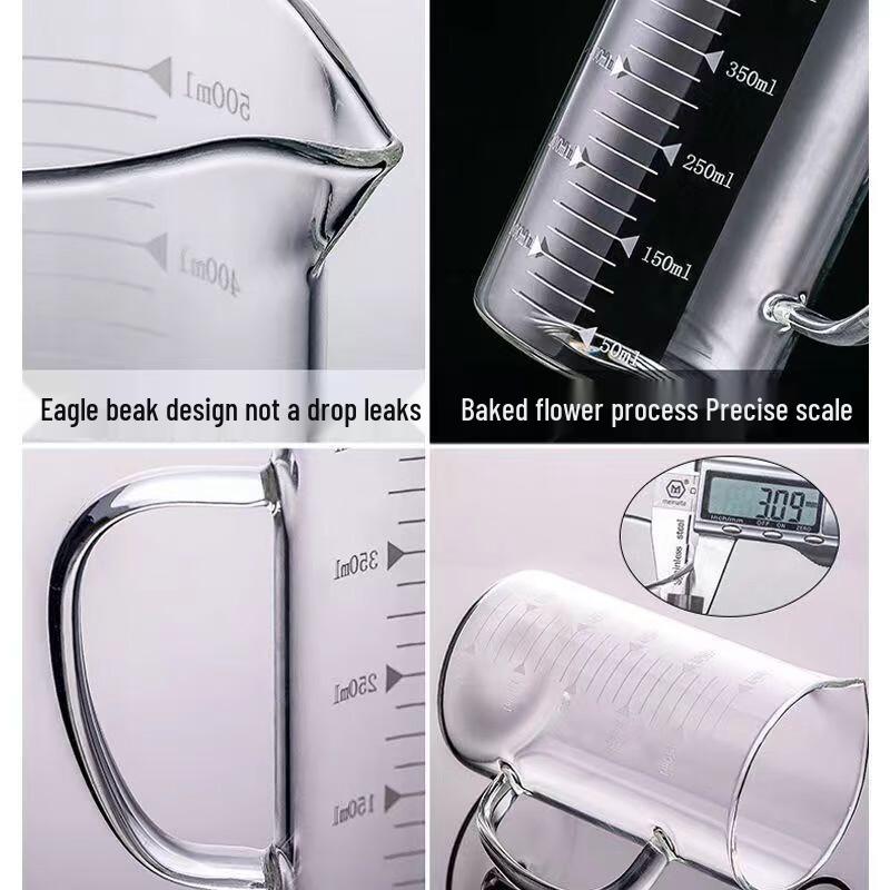 High Borosilicate Glass Measuring Cup with Scale