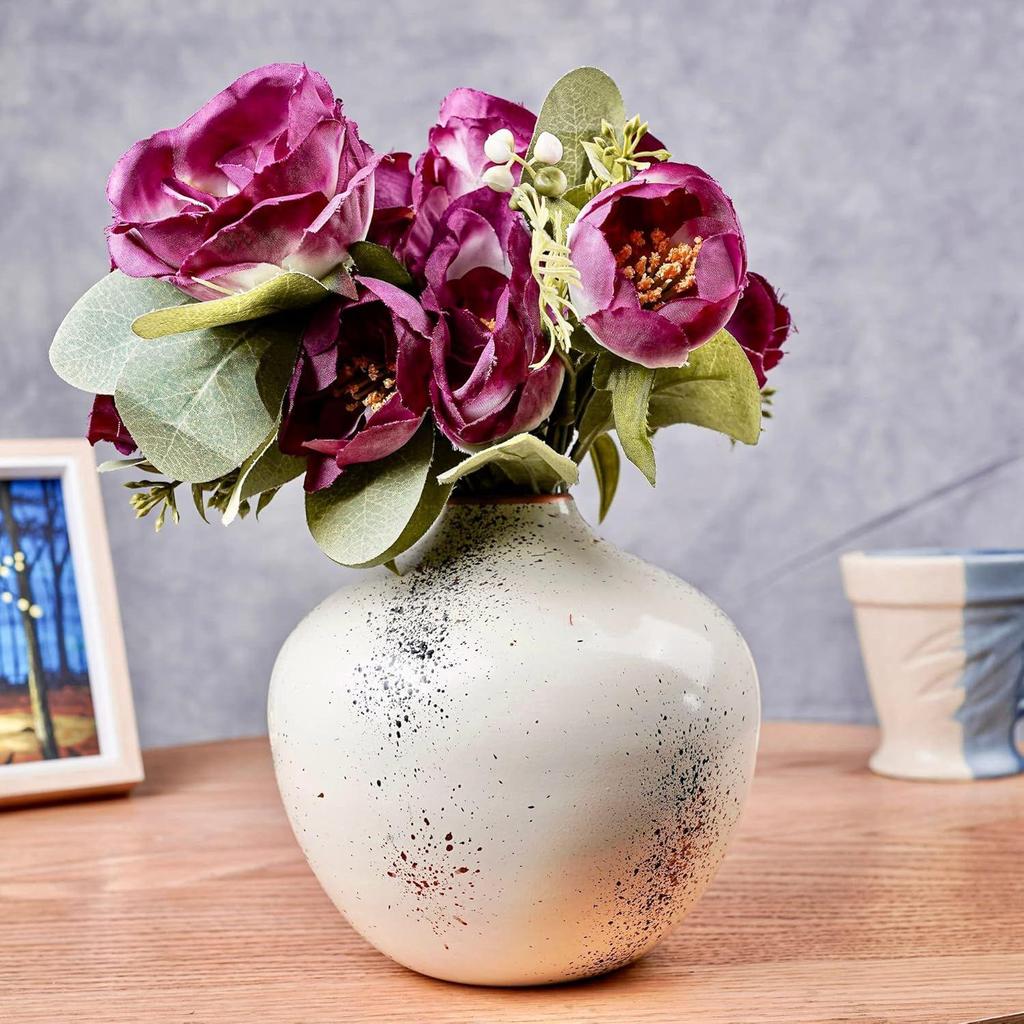 Metal Flower Vase for Home Decor | Table Decorative Item for Bedroom Living Room Office | Best Gift