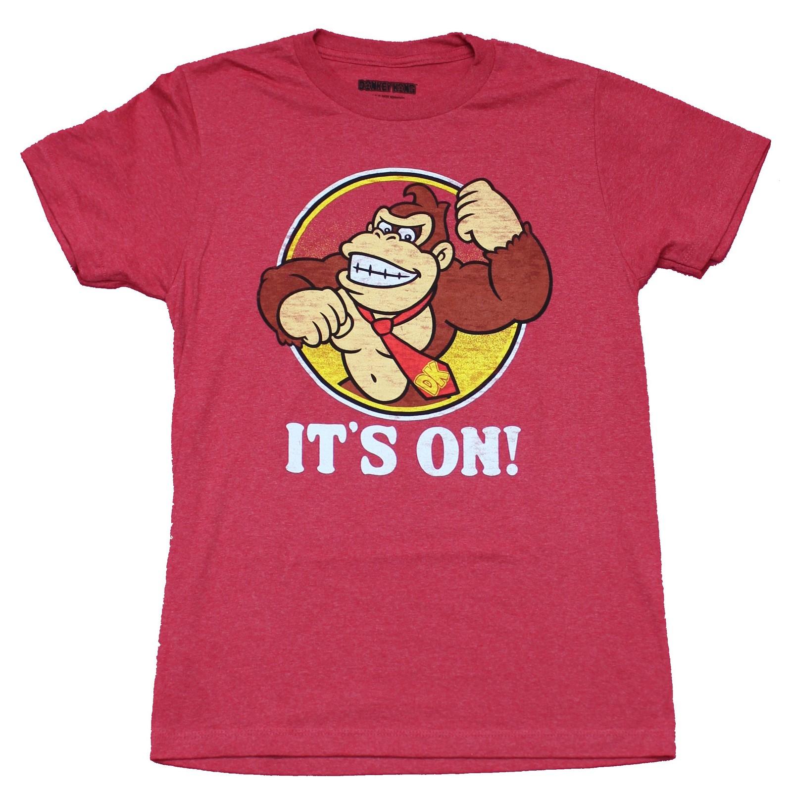 Donkey Kong Adult New T-Shirt - It s On Donkey Kong Beating His Chest Pic M