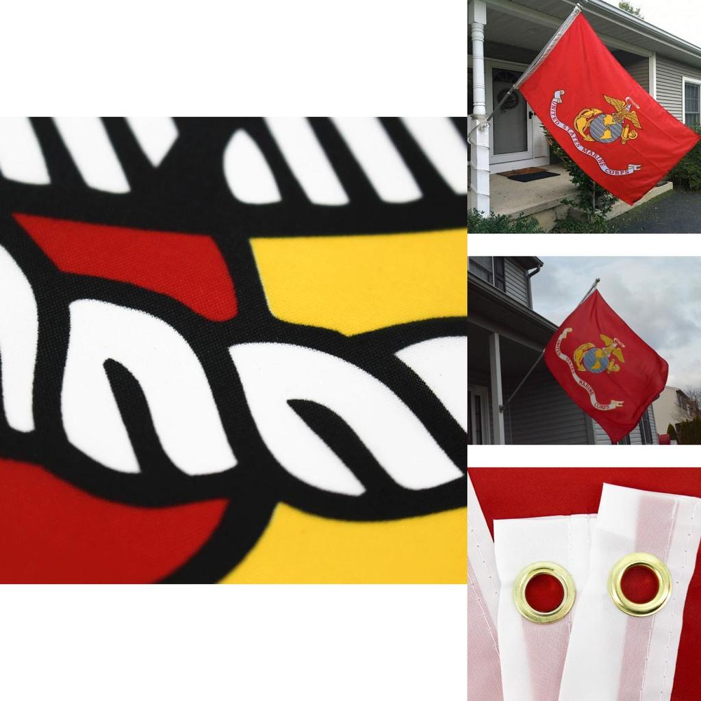 Flaga poliestrowa zewnętrzna Korpusu Piechoty Morskiej Stanów Zjednoczonych Do Dekoracji Wojskowej