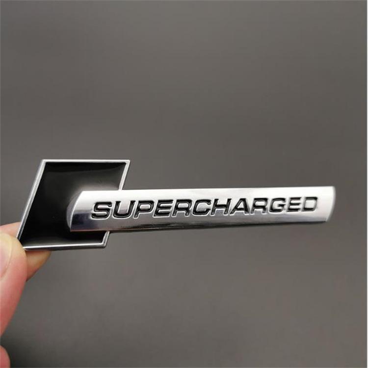 Supercharged Turbocharged Modified Metal Car Side Sticker