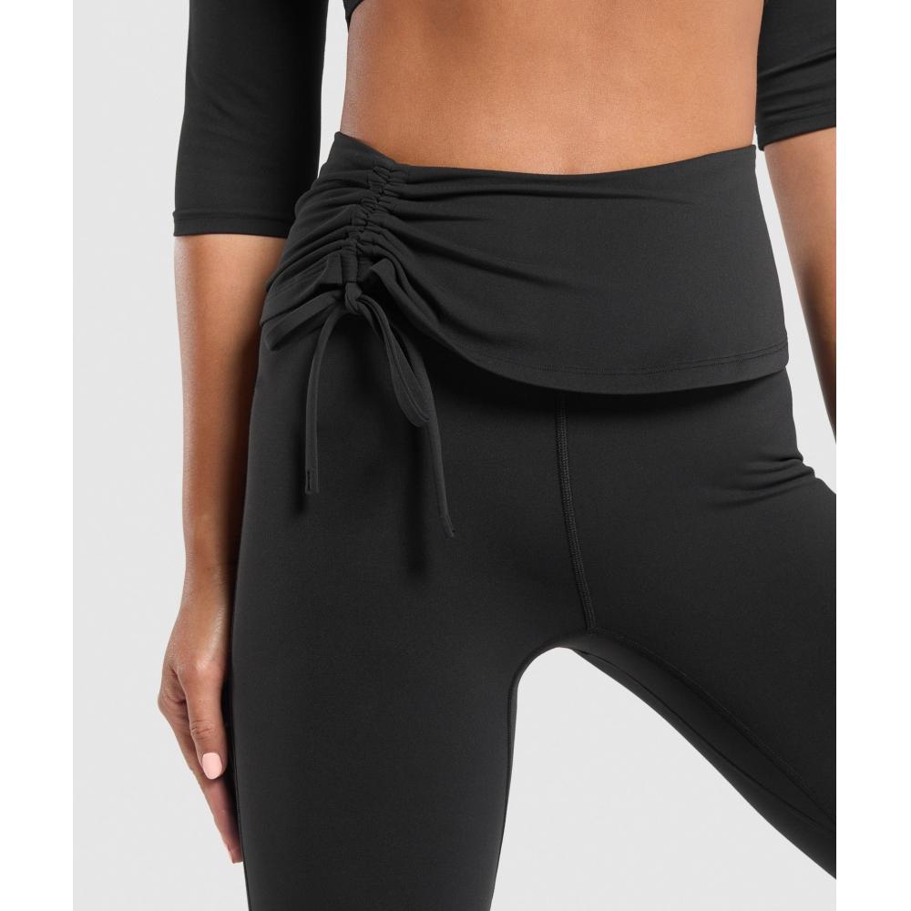 Gymshark Ruched Capri Leggings Black B9a9m Bb2j
