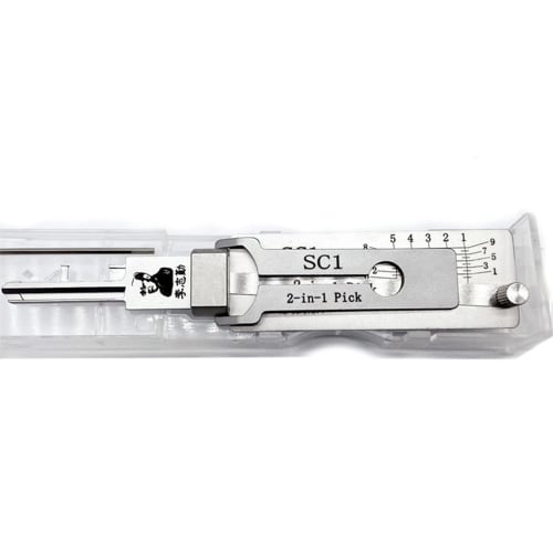 Lishi Original SC1 + KW1 2-in-1 Tool, Multi-Tool Stainless Steel Utility Set Auto Repair Tool Kit