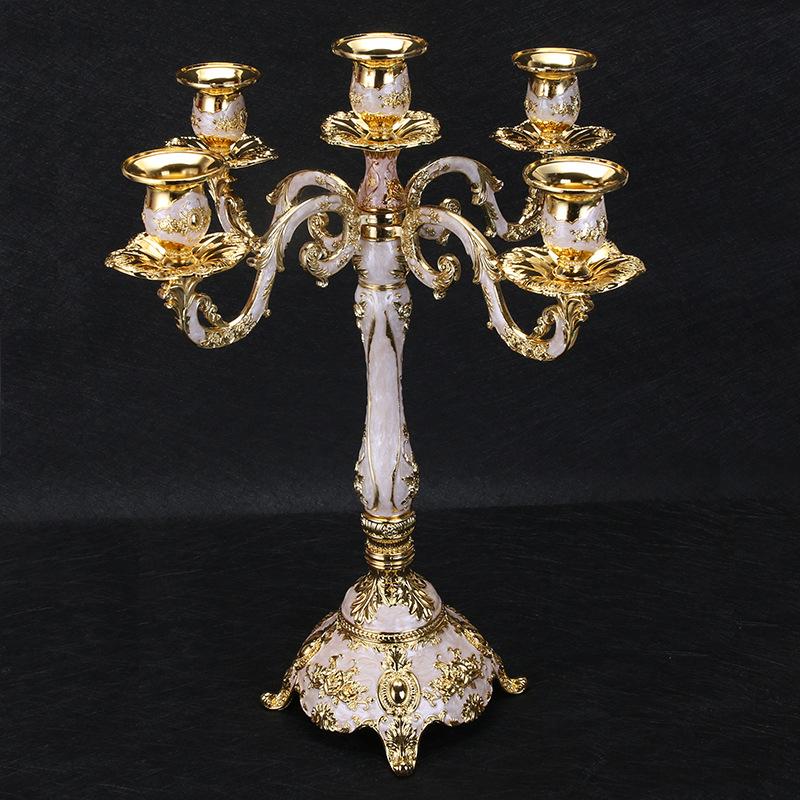 European Candle Holder Home Ornament Vintage Romantic Gifts Candlelight Dinner Wedding Props KTV Hotel Candle Holder