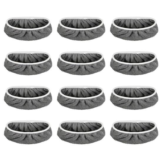 6/12Pcs Reusable Microfiber Mop Pads Furniture Floor Sweeper Cleaning Cloth Replacement Washable