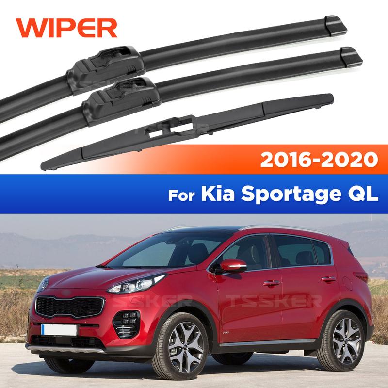 Dla Kia Sportage QL 2016- 2017 2018 Pióra Wycieraczek Przednie i Tylne Pióra Wycieraczek Szyba Przednia Szyba Okna Szczotki 26"+16"+11"