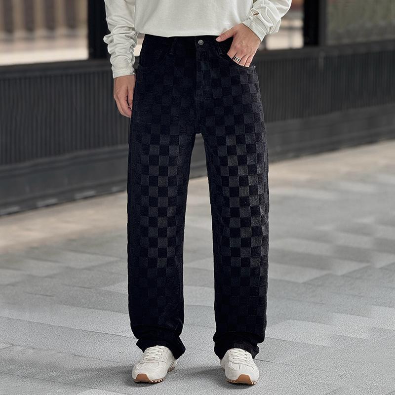Bajia popular fashion jacquard jeans high