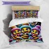 3pcs Custom Name Winter Bees Adventure Bedding Set Printed Bedding Set Duvet Cover Closure Includes 1 Duvet Cover & 2 Pillowcases Bedroom Decor