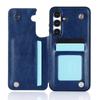Portfel z podwójnym guzikiem, slotem na karty, podstawką, klapką, skórzane etui do Samsung Galaxy A16 A35 A55 A15 A54 A14 A13 A73 A53 A33 A32 A12 A52