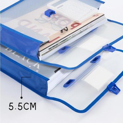 A4 Portable Snap Button File Bag Large-Capacity Document Bag Examination Paper Storage Bag File Organizer School Supplies